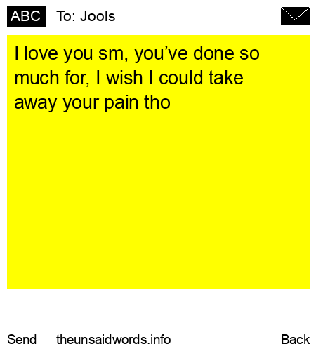 unsent message to Jools