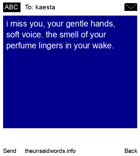 unsent message to kaesta