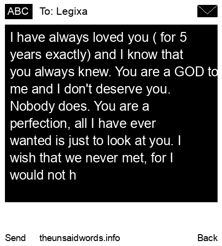 unsent message to Legixa