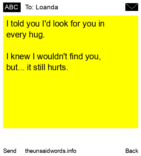 unsent message to Loanda