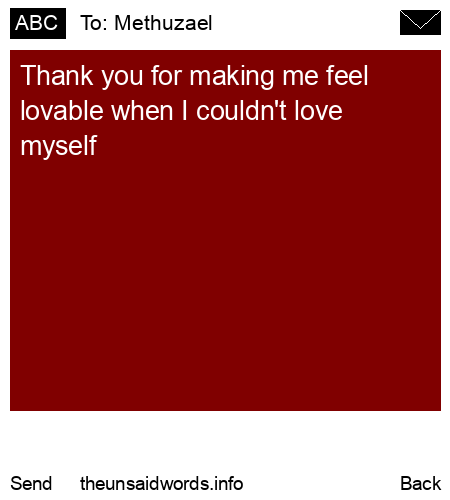 unsent message to Methuzael 