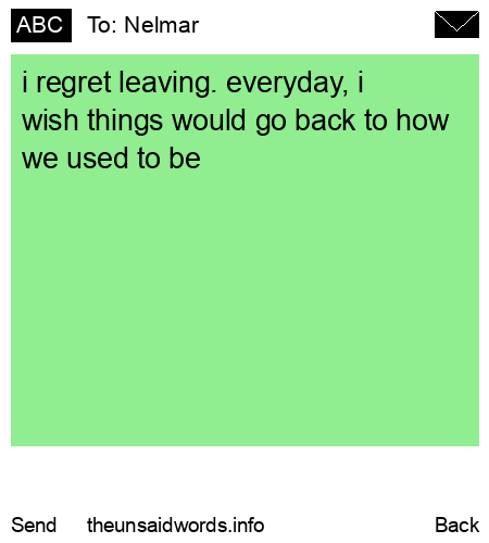 unsent message to Nelmar