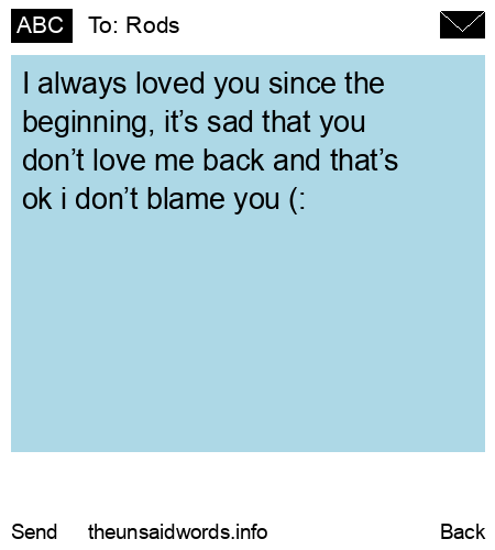 unsent message to Rods