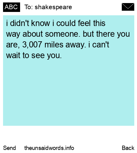 unsent message to shakespeare