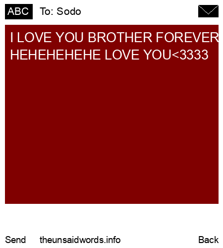 unsent message to Sodo