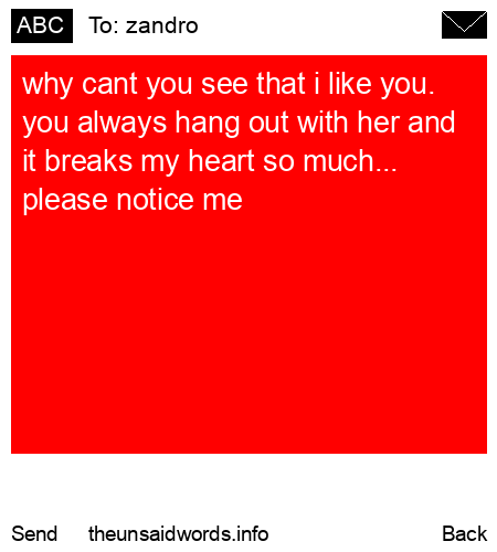 unsent message to zandro