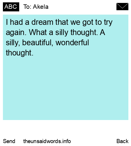 unsent message to Akela