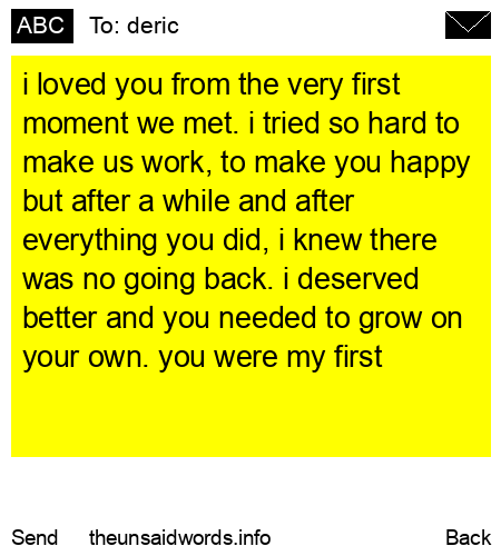 unsent message to deric