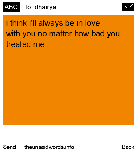 unsent message to dhairya