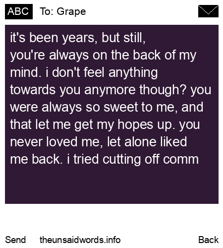 unsent message to Grape