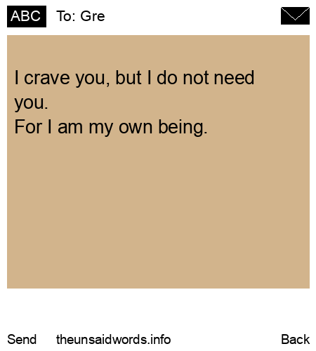 unsent message to Gre