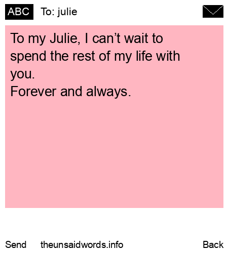 unsent message to julie