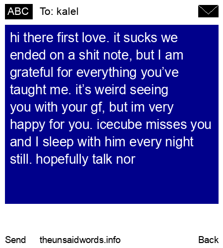 unsent message to kalel