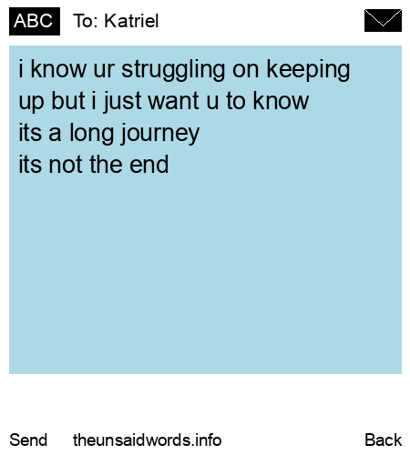 unsent message to Katriel