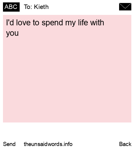 unsent message to Kieth