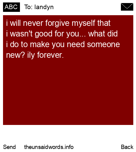 unsent message to landyn