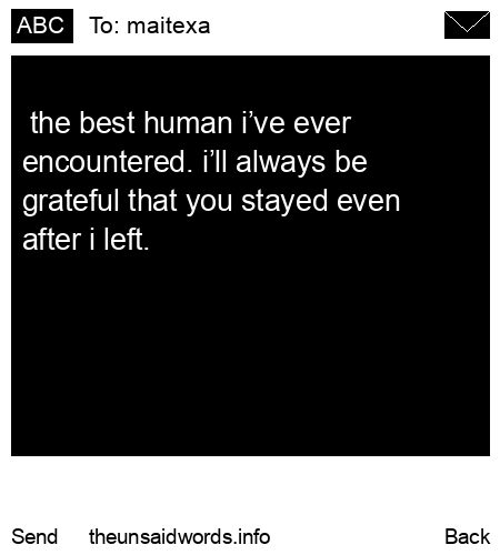 unsent message to maitexa