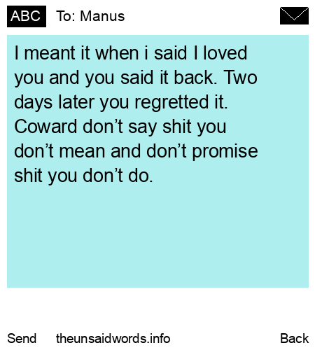 unsent message to Manus