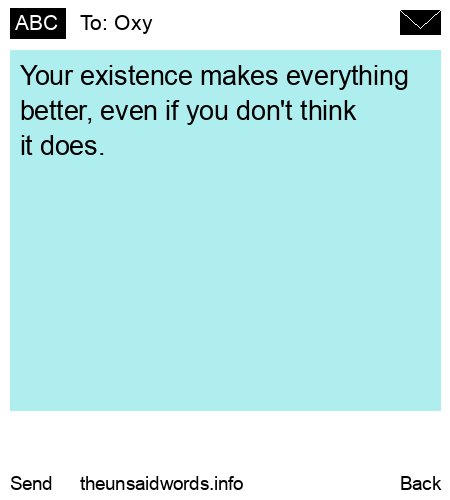 unsent message to Oxy