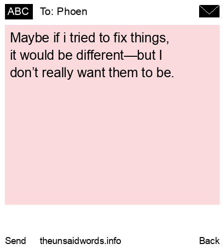 unsent message to Phoen