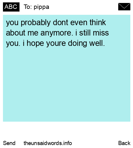 unsent message to pippa