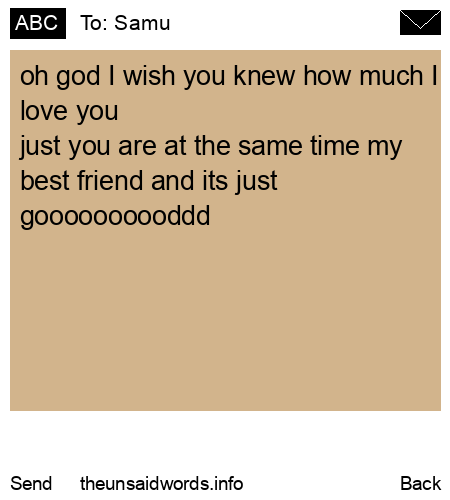 unsent message to Samu