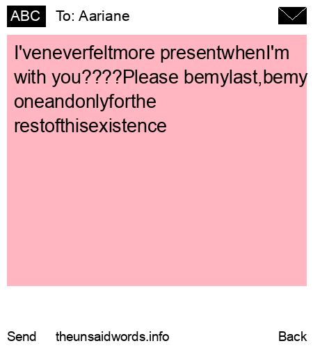unsent message to Aariane