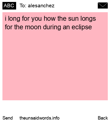 unsent message to alesanchez