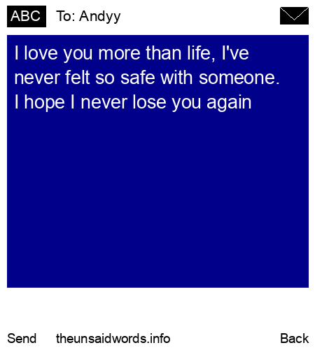 unsent message to Andyy