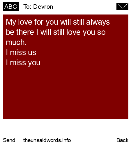 unsent message to Devron
