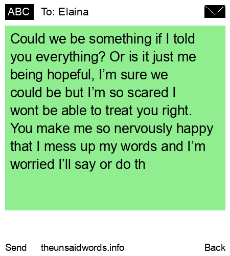 unsent message to Elaina