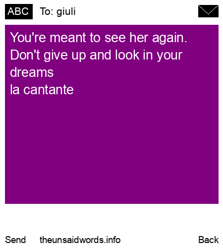 unsent message to giuli