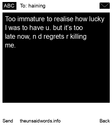 unsent message to haining