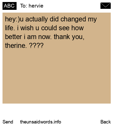 unsent message to hervie