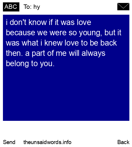 unsent message to hy