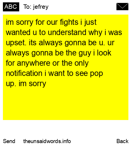 unsent message to jefrey