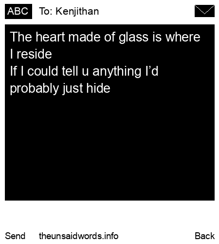 unsent message to Kenjithan