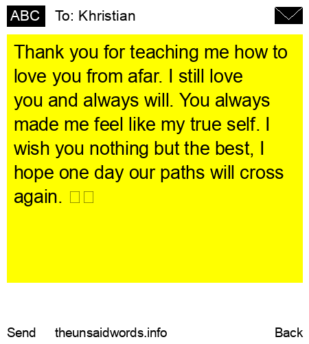 unsent message to Khristian