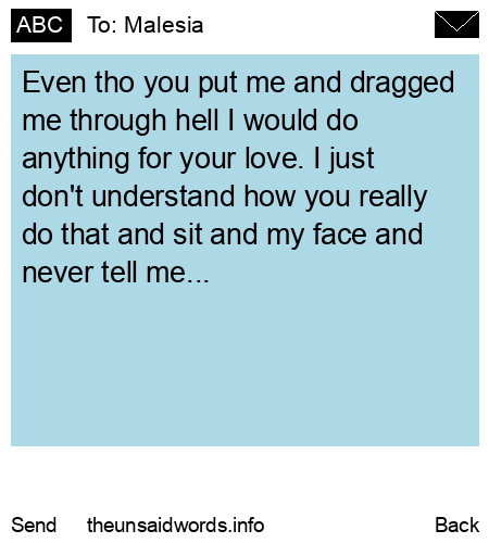 unsent message to Malesia