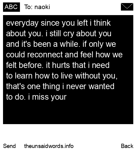 unsent message to naoki