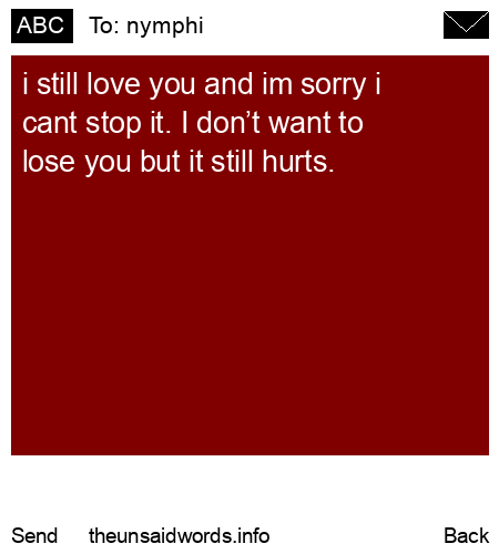 unsent message to nymphi