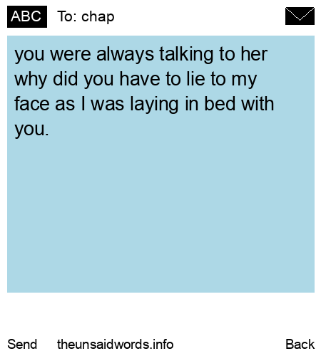 unsent message to chap