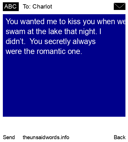 unsent message to Charlot