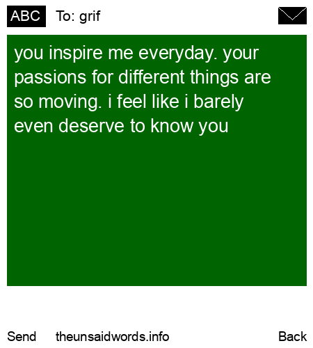 unsent message to grif