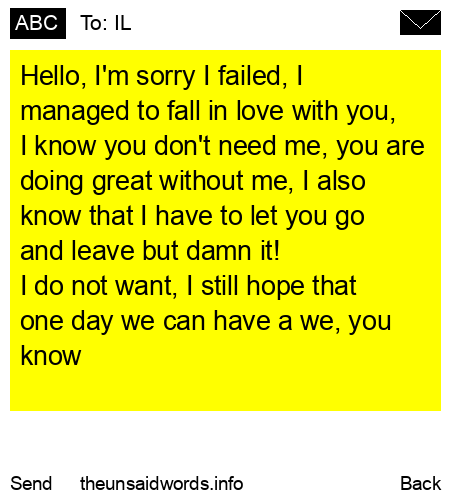 unsent message to IL