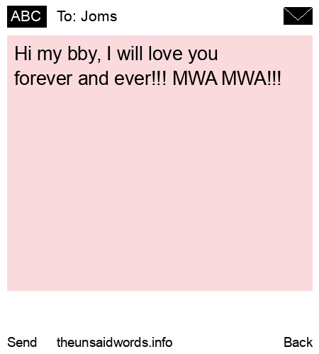 unsent message to Joms