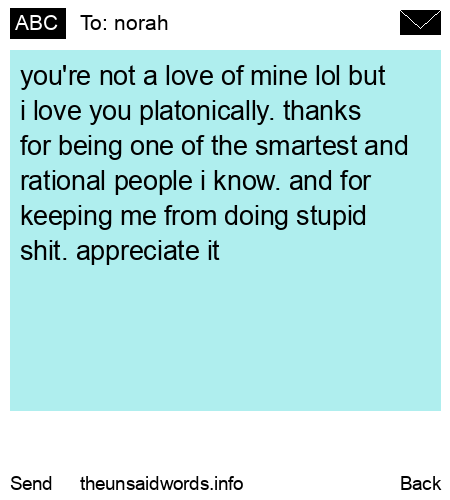 unsent message to norah
