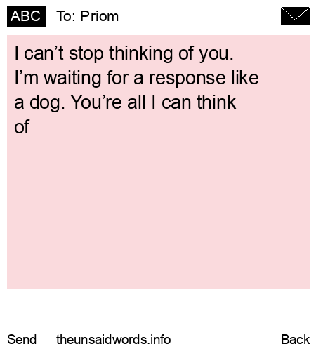 unsent message to Priom