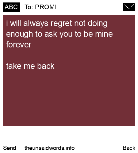 unsent message to PROMI