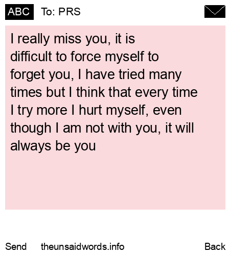unsent message to PRS